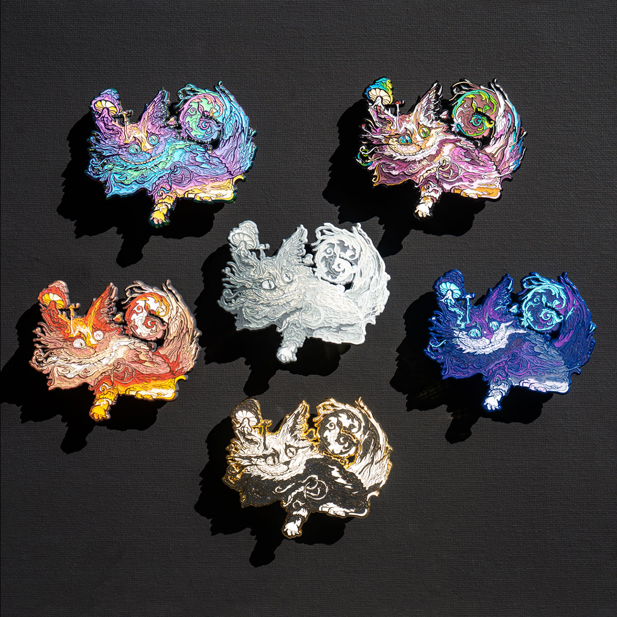 The Cheshire Cat Pins