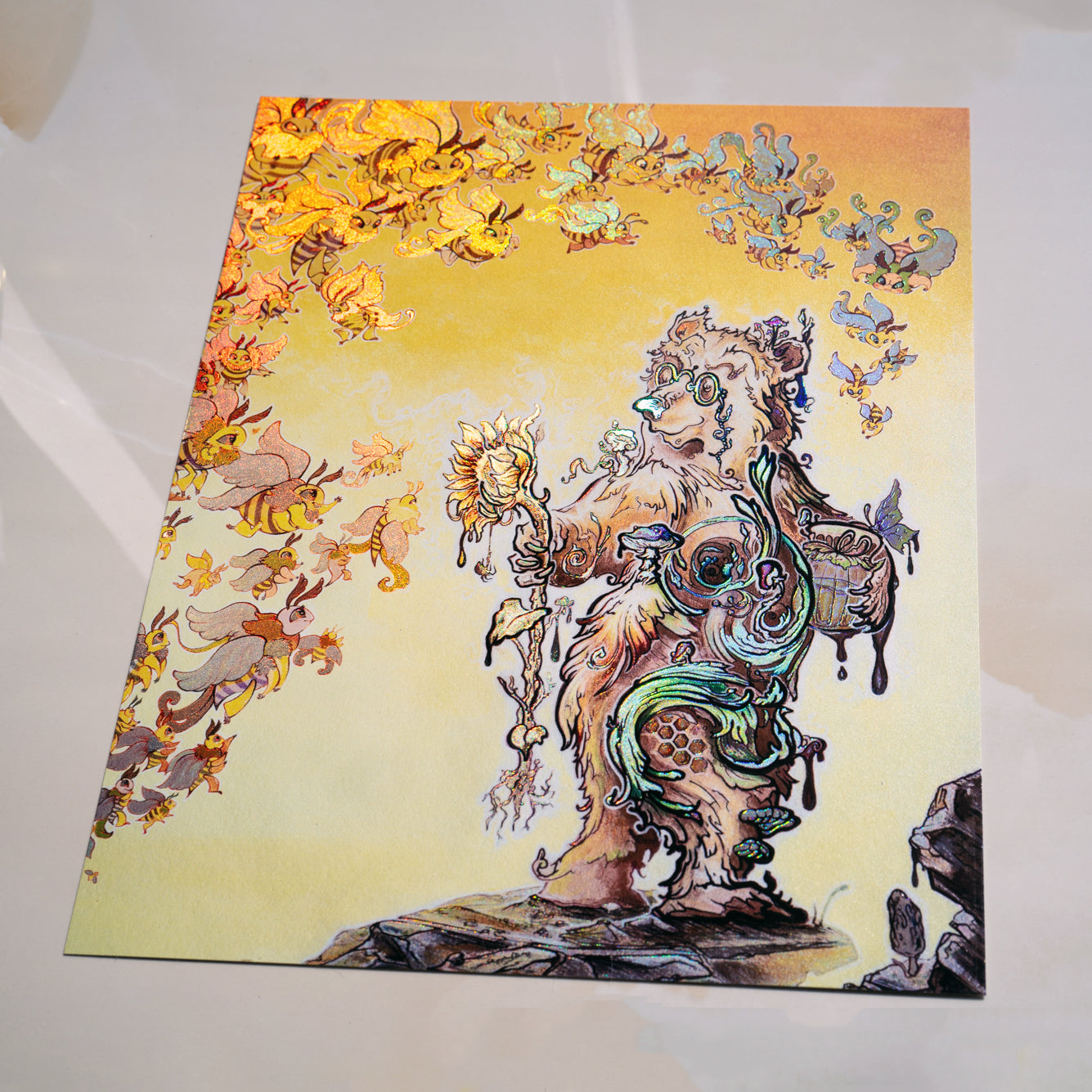 Ron’s Leisurely Strut Home – Holographic Prints